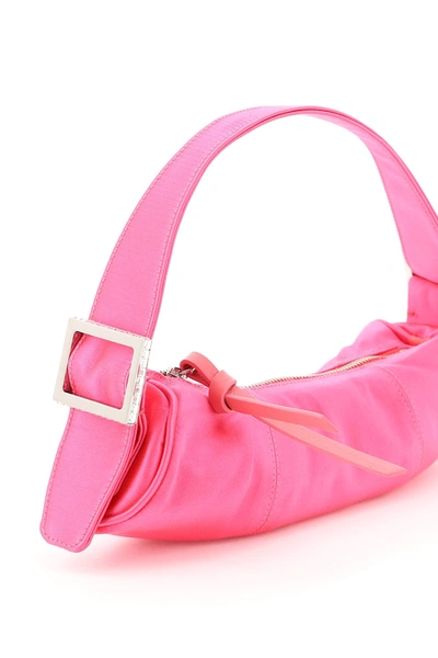 Shop By Far Kubi Satin Mini Bag In Hot Pink
