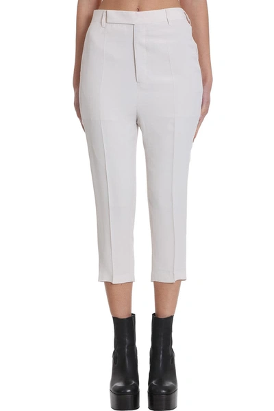 Shop Rick Owens Easy Astaires Pants In Beige Cotton
