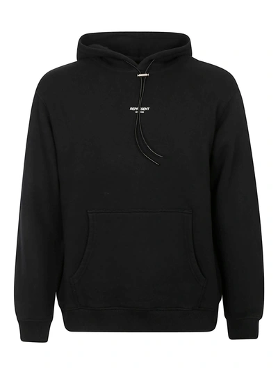 Shop Represent Regular Fit Logo Hoodie In Black