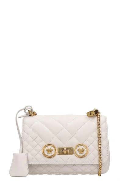Shop Versace Shoulder Bag In White Leather