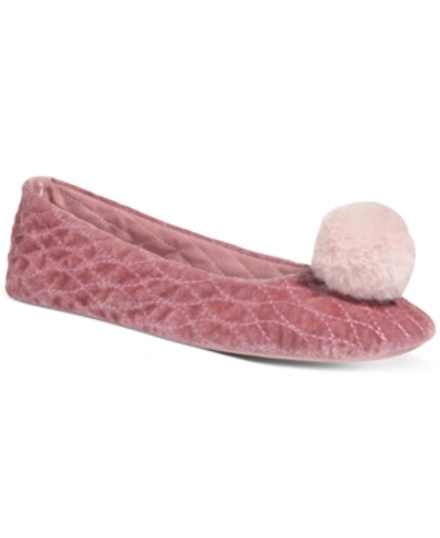 Shop Kate Spade Women's Fluffed Ballerina Slippers In Light Pink