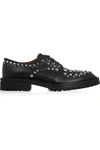 GIVENCHY Derby leather brogues with silver eyelets and studs
