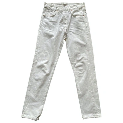 Pre-owned Citizens Of Humanity White Cotton Jeans
