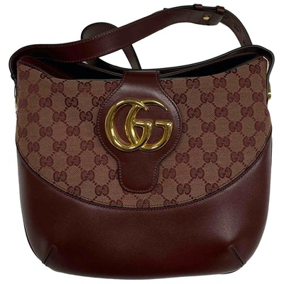 Pre-owned Gucci Arli Burgundy Leather Handbag