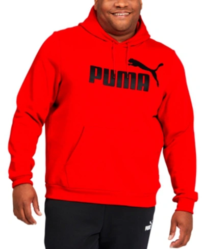 Puma Big u0026 Tall Men's Fleece Logo Hoodie In Red | ModeSens