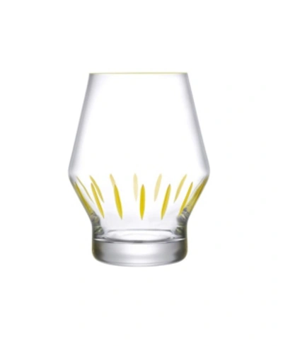 Shop Nude Glass Beak Iris Apfel Inspiration Glass, Set Of 2 In Multi