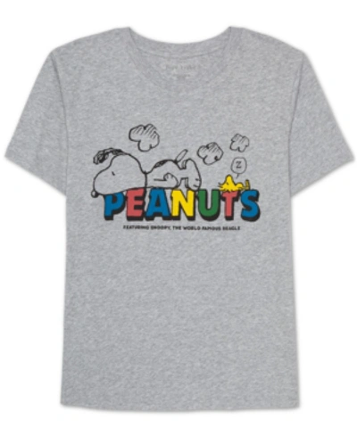 Shop Peanuts Snoopy T-shirt In Heather Grey
