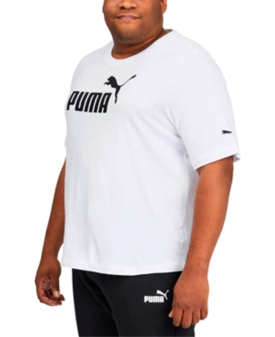 Shop Puma Big And Tall Men's Logo T-shirt In White