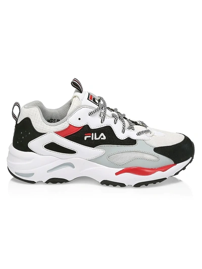 Shop Fila Men's Ray Tracer Mixed-media Sneakers In White