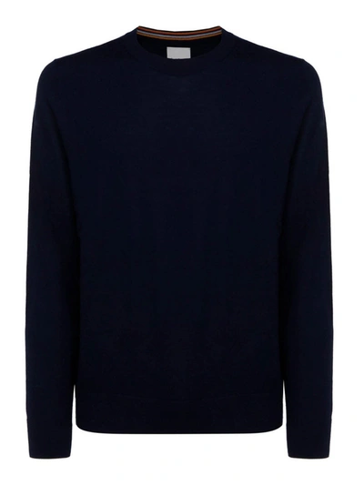 Shop Paul Smith Wool Crew-neck Sweater In Blue