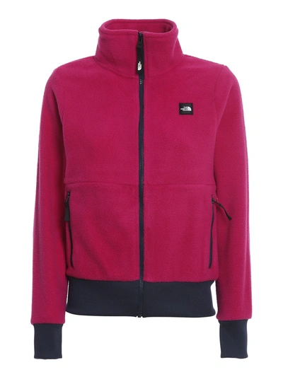 Shop The North Face Recycled Fleece Sweatshirt In Purple