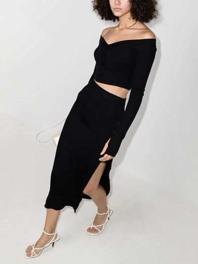 Shop Alix Nyc Sutton Off-the-shoulder Top In Black