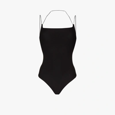 Shop Alix Nyc Vernon Thin Strapped Bodysuit In Black