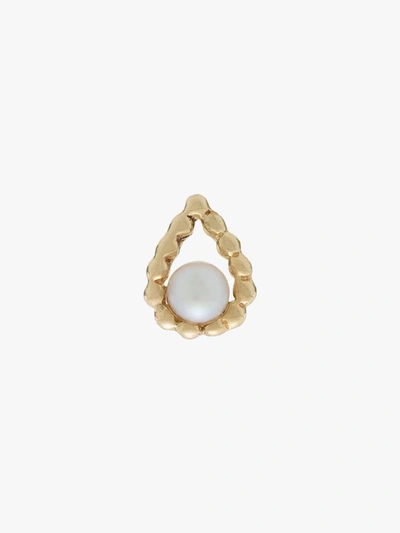 Shop Anissa Kermiche 9k Yellow Gold Tear-drop Pearl Single Stud Earring