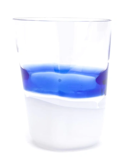 Carlo Moretti Patterned Glass In Blue