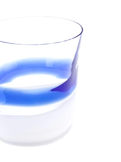 Carlo Moretti Patterned Glass In Blue