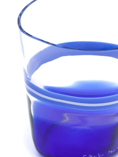 Carlo Moretti Striped Glass In Blue