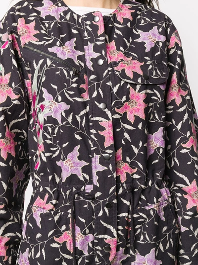 Shop Isabel Marant Floral Print Jumpsuit In Black