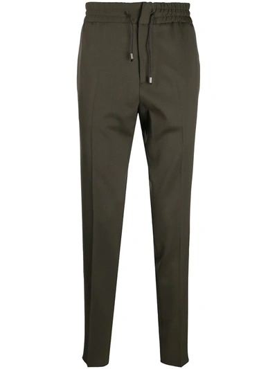 Shop John Richmond Tapered Drawstring Trousers In Green