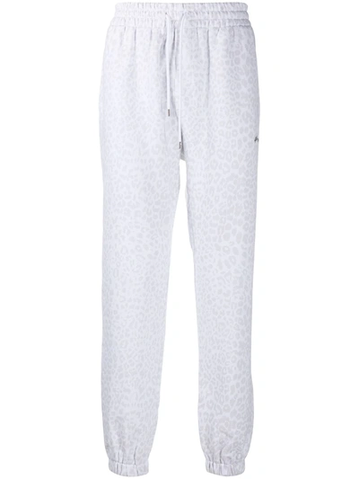 Stampd Faded Leopard Print Joggers In White