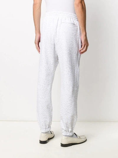 Stampd Faded Leopard Print Joggers In White