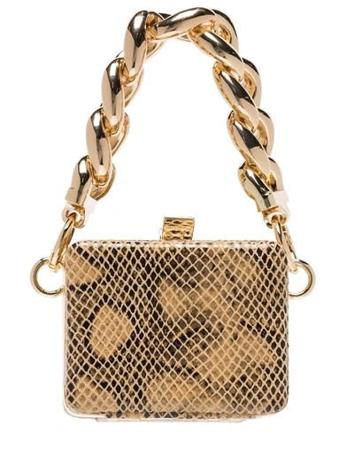 Shop 16arlington Ralphie Snake-print Mini Bag In Brown