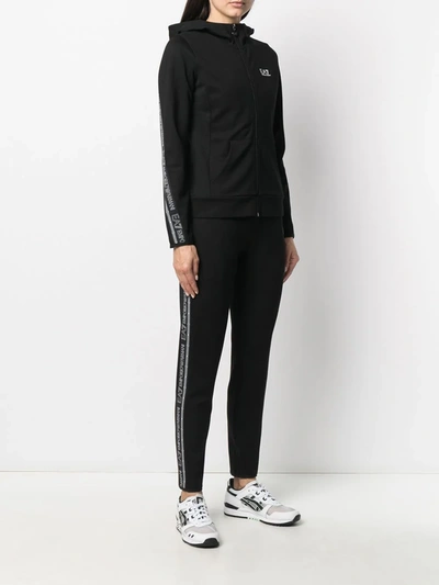 Shop Ea7 Straight-leg Track Pants In Black