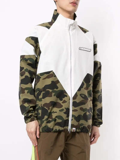 Shop A Bathing Ape Camouflage-print Lightweight Jacket In White