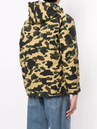 Shop A Bathing Ape Camouflage Print Hooded Jacket In Green