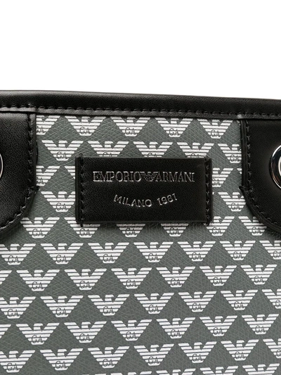 Shop Emporio Armani Logo-print Tote Bag In Grey