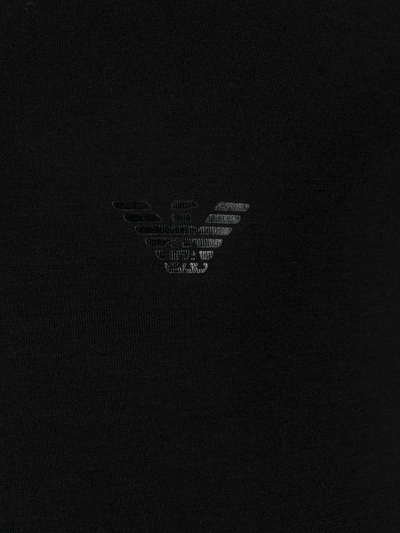 Shop Emporio Armani Round Neck Short-sleeved T-shirt In Black