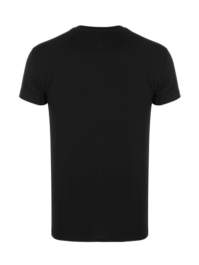 Shop Emporio Armani Logo Patch Short-sleeved T-shirt In Black