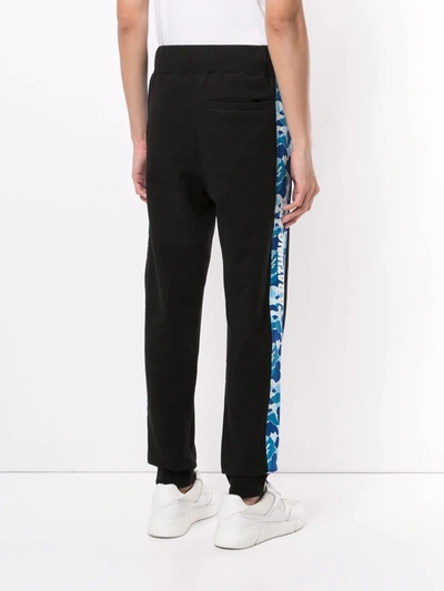 Shop A Bathing Ape Camouflage Stripe Track Trousers In Black