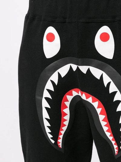 Shop A Bathing Ape Shark Print Track Trousers In Black