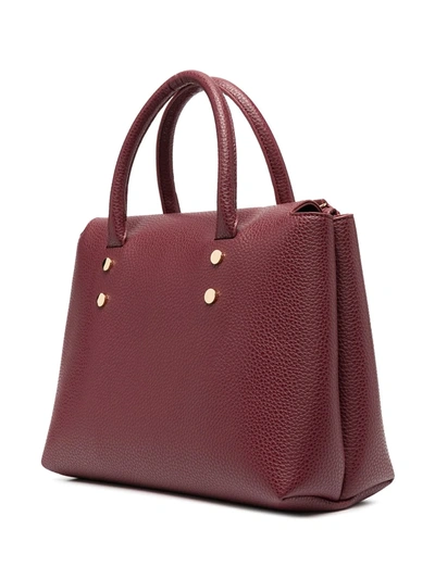 Shop Emporio Armani Logo-embossed Tote Bag In Red