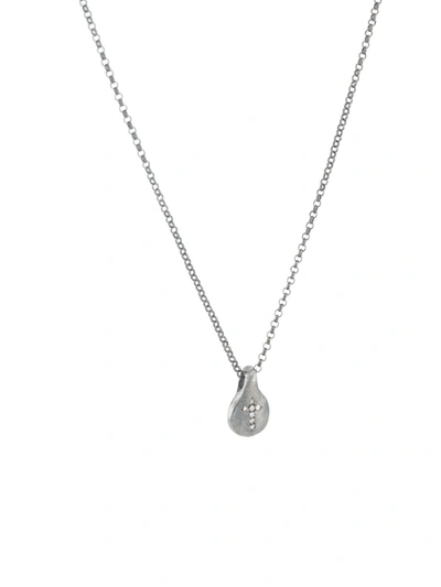 Shop Rosa Maria Cross Pendant Necklace In Silver