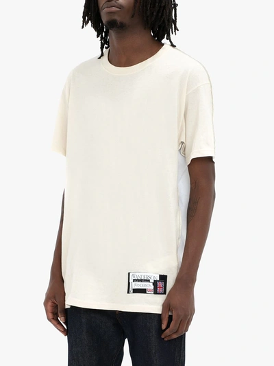 Shop Jw Anderson Logo Patch Cotton T-shirt In White