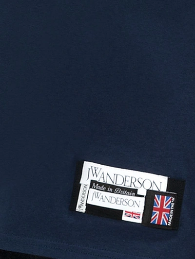 Shop Jw Anderson Bicolour Cotton T-shirt In Blue