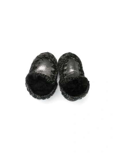 Mou Contrast-stitch Ankle Boots In Black