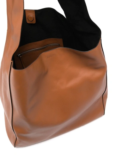 Shop Joseph Logo-embossed Slouch Tote Bag In Brown