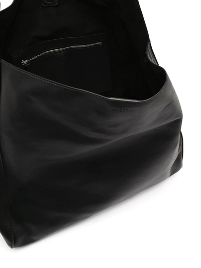 Shop Joseph Logo-embossed Slouch Tote Bag In Black