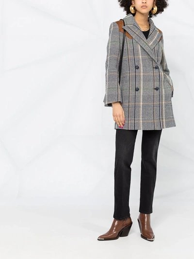 Zadig & Voltaire Motty Carreaux Check-print Coat In Neutrals