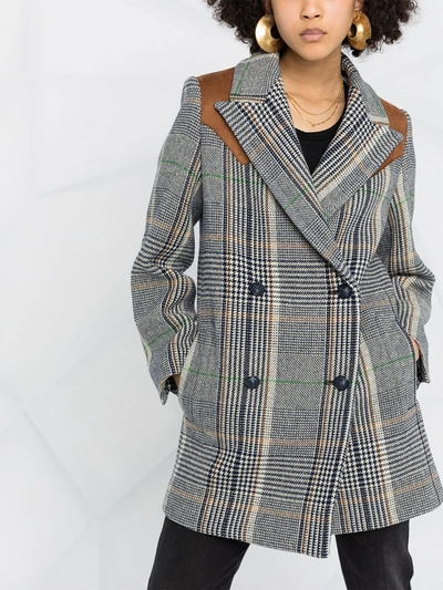 Zadig & Voltaire Motty Carreaux Check-print Coat In Neutrals