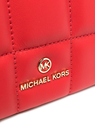 Shop Michael Michael Kors Jet Set Charm Shoulder Bag In Red