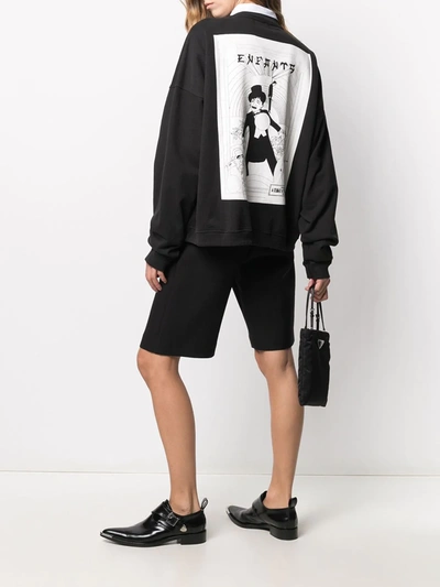 Shop Enfants Riches Deprimes Hang Man Crew Neck Sweatshirt In Black