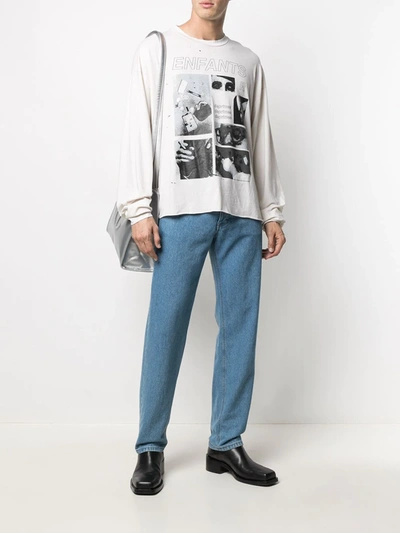 Shop Enfants Riches Deprimes Photographic-print Crew Neck Sweatshirt In Neutrals