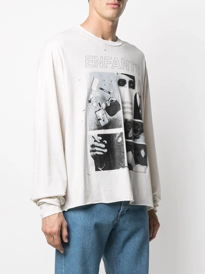 Shop Enfants Riches Deprimes Photographic-print Crew Neck Sweatshirt In Neutrals