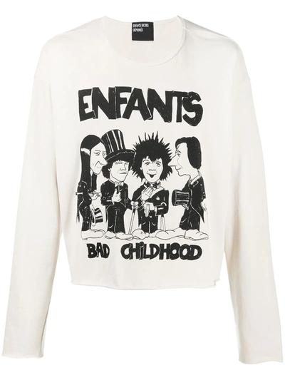 Shop Enfants Riches Deprimes Comic Logo-print Round Neck Sweatshirt In Neutrals