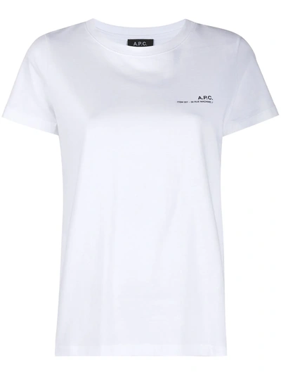 Shop Apc Micro Logo Print T-shirt In White