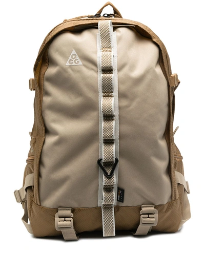 Shop Nike Acg Logo Backpack In Brown